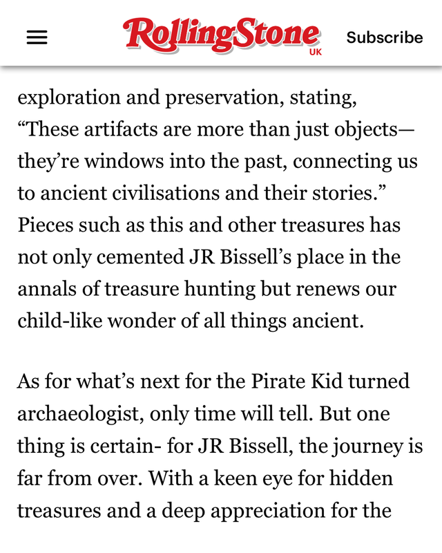 Rolling Stone: Pirates to Pyramids: The Remarkable Journey of JR Bissell - Page 9