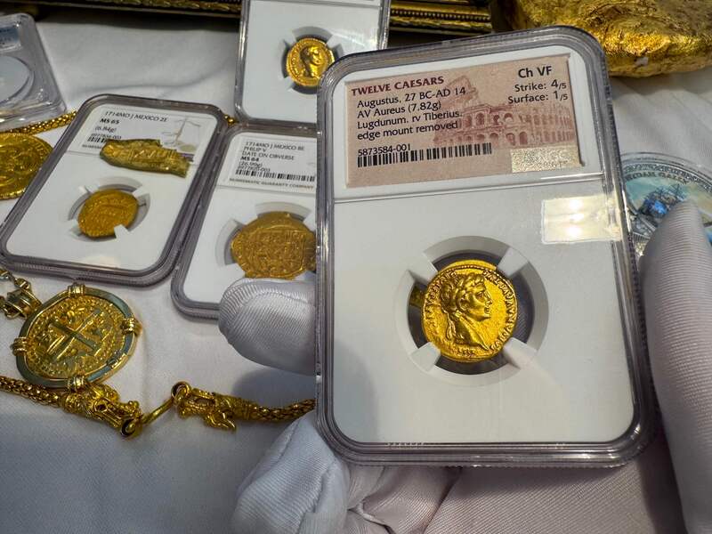 Roman Empire "Augustus" 27BC- 14AD NGC CH VF 4x1 6