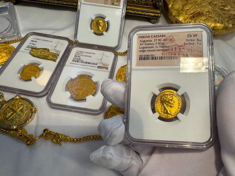 Roman Empire "Augustus" 27BC- 14AD NGC CH VF 4x1 8