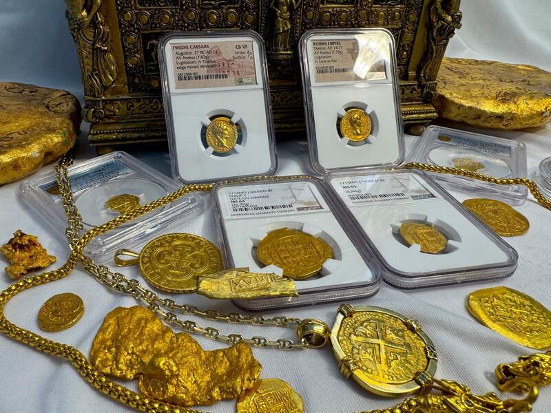 Roman Empire "Augustus" 27BC- 14AD NGC CH VF 4x1 11