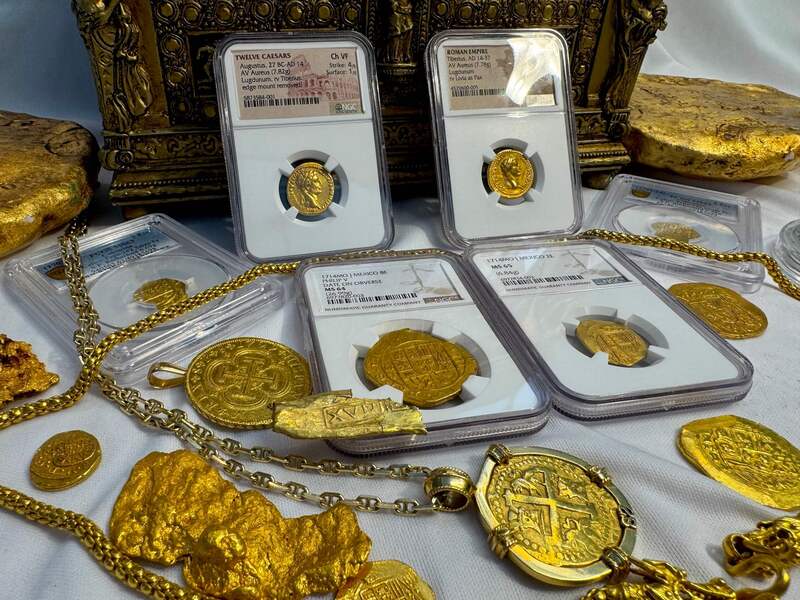 Roman Empire "Augustus" 27BC- 14AD NGC CH VF 4x1 13