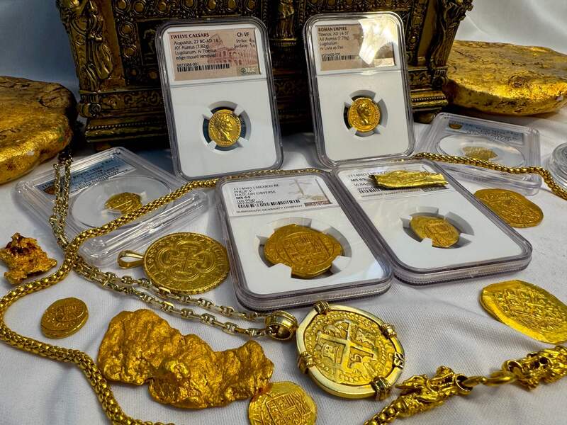 Roman Empire "Augustus" 27BC- 14AD NGC CH VF 4x1 16