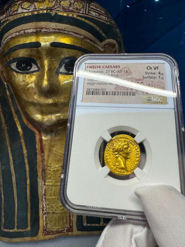 Roman Empire "Augustus" 27BC- 14AD NGC CH VF 4x1 19