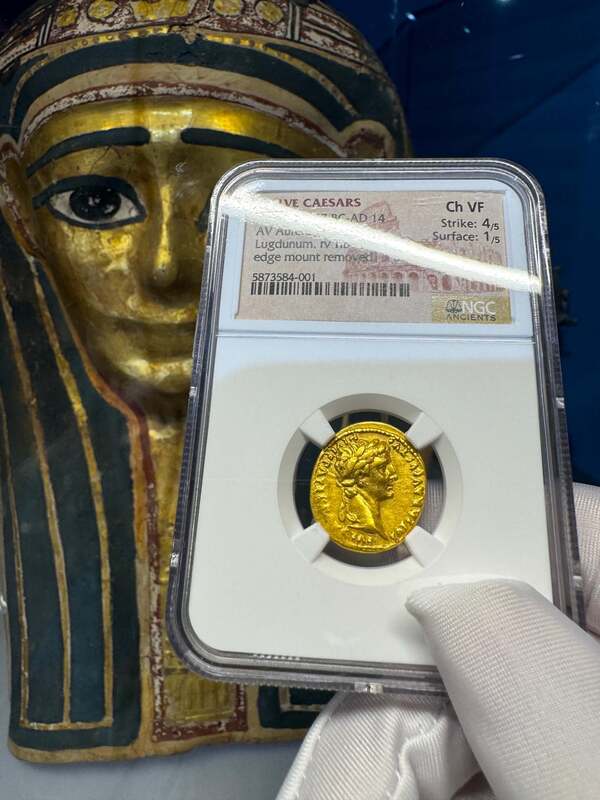 Roman Empire "Augustus" 27BC- 14AD NGC CH VF 4x1 20