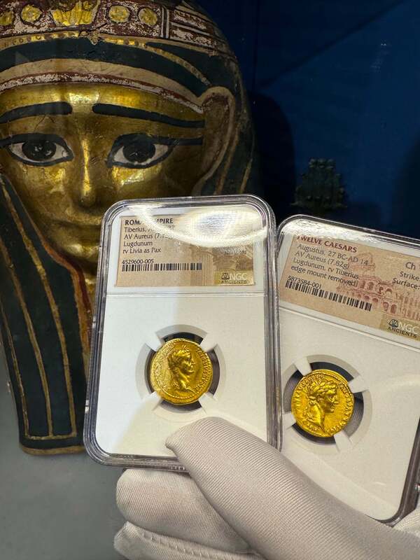 Roman Empire "Augustus" 27BC- 14AD NGC CH VF 4x1 22