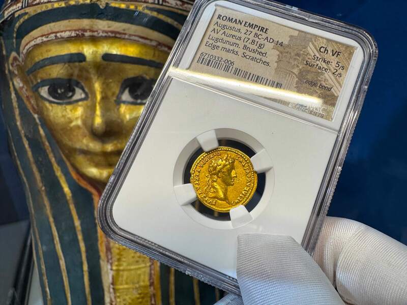 Roman Empire "Augustus" 27-14AD NGC VF 5x2 4