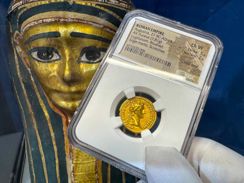 Roman Empire "Augustus" 27-14AD NGC VF 5x2 3