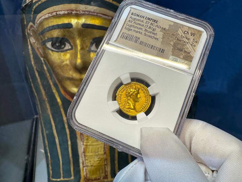 Roman Empire "Augustus" 27-14AD NGC VF 5x2 9