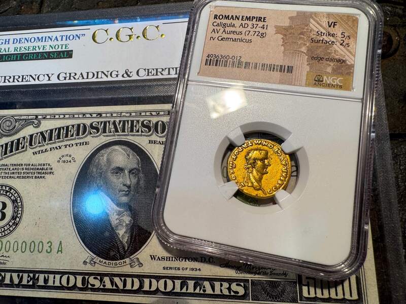 Roman Empire "Caligula" 37-41AD NGC VF 5x2 17