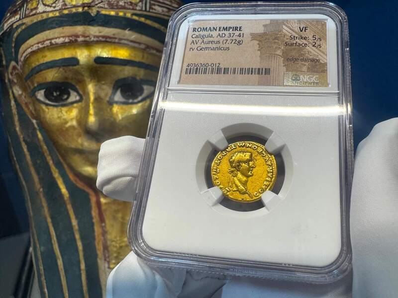 Roman Empire "Caligula" 37-41AD NGC VF 5x2 10