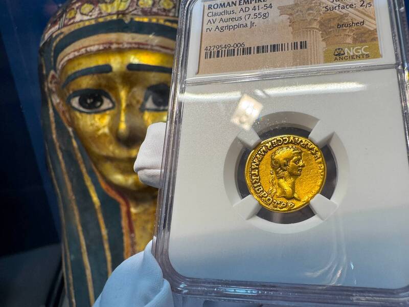 Roman Empire "Claudius" 41-54AD NGC VF 4x2 4