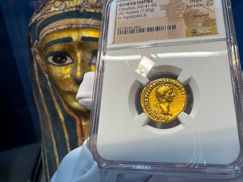 Roman Empire "Claudius" 41-54AD NGC VF 4x2 14