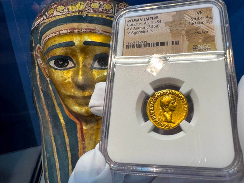 Roman Empire "Claudius" 41-54AD NGC VF 4x2 13