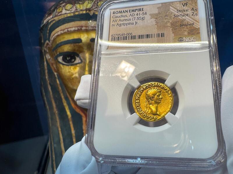 Roman Empire "Claudius" 41-54AD NGC VF 4x2 20