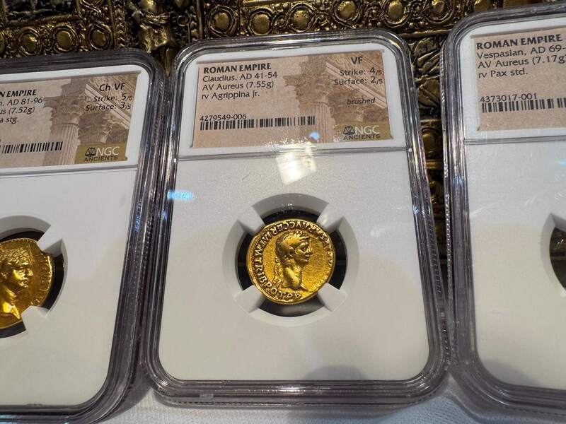 Roman Empire "Claudius" 41-54AD NGC VF 4x2 16