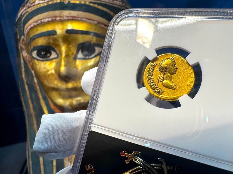 Roman Empire "Claudius" 41-54AD NGC VF 4x2 17