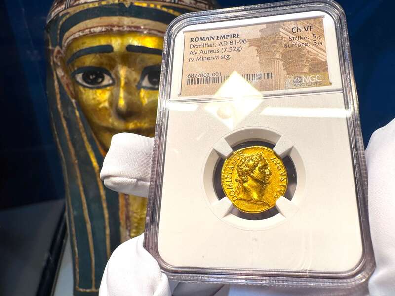 Roman Empire "Domitian" 81-96AD NGC VF 5x3 4