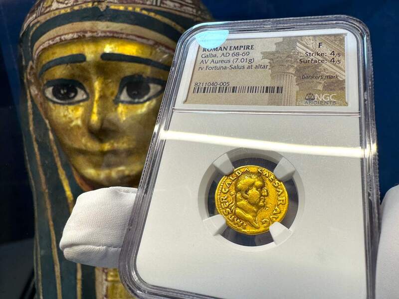 Roman Empire "Galba" 68-69AD NGC F 4x4