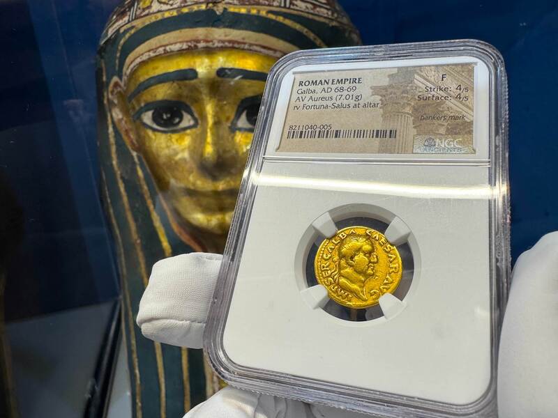 Roman Empire "Galba" 68-69AD NGC F 4x4 19