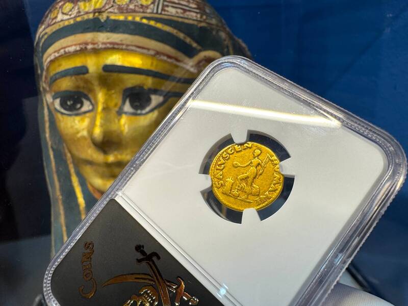 Roman Empire "Galba" 68-69AD NGC F 4x4 9