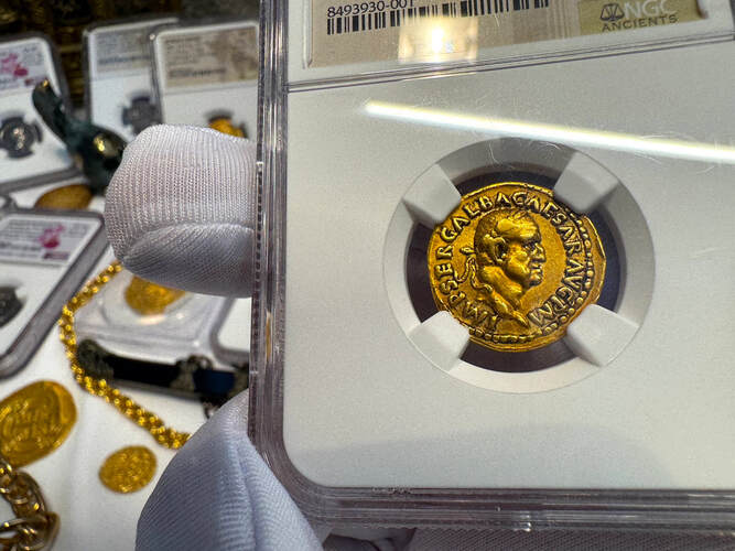 Roman Empire "Galba - Boscoreale Toning" NGC VF 5x2 7