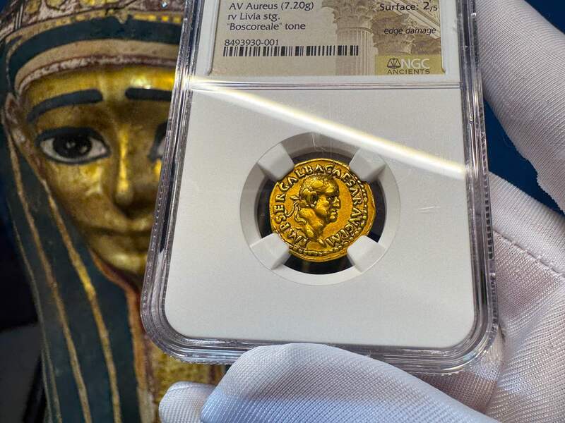 Roman Empire "Galba - Boscoreale Toning" NGC VF 5x2 43