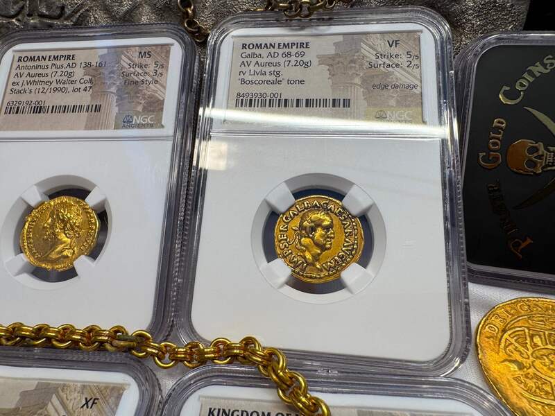 Roman Empire "Galba - Boscoreale Toning" NGC VF 5x2 11