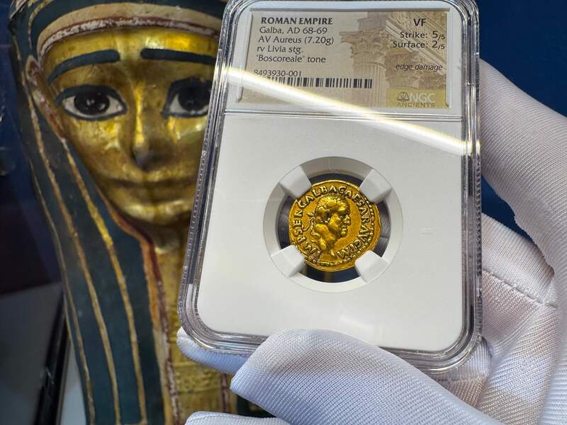 Roman Empire "Galba - Boscoreale Toning" NGC VF 5x2 24