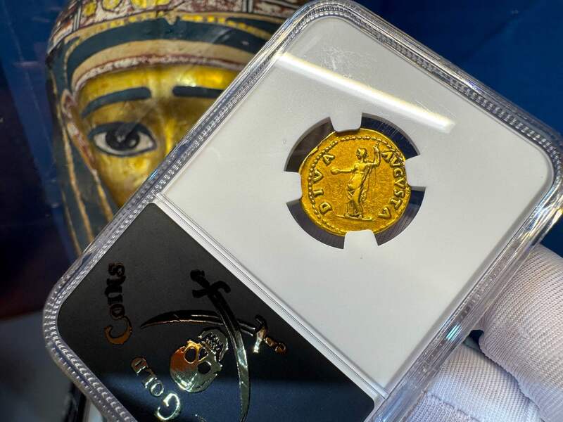 Roman Empire "Galba - Boscoreale Toning" NGC VF 5x2 34