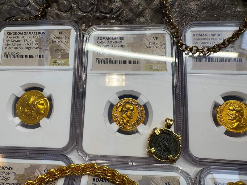 Roman Empire "Galba - Boscoreale Toning" NGC VF 5x2 25