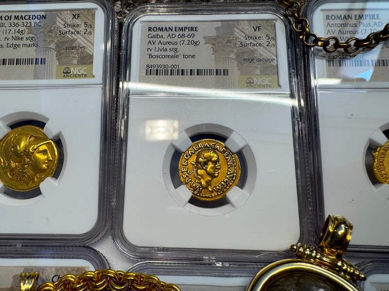 Roman Empire "Galba - Boscoreale Toning" NGC VF 5x2 27
