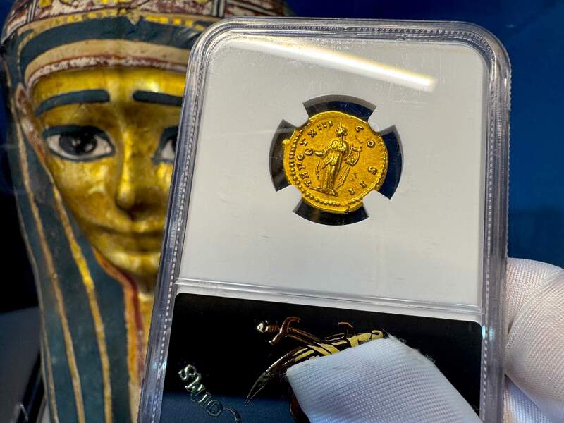 Roman Empire "Marcus as Caesar" NGC XF 5x4 14