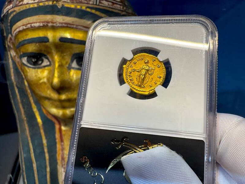 Roman Empire "Marcus as Caesar" NGC XF 5x4 15