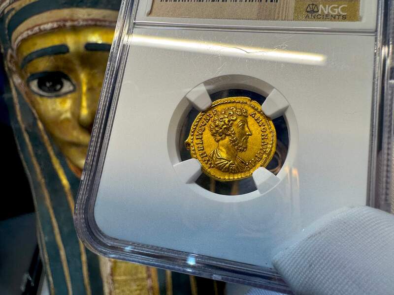 Roman Empire "Marcus as Caesar" NGC XF 5x4 10