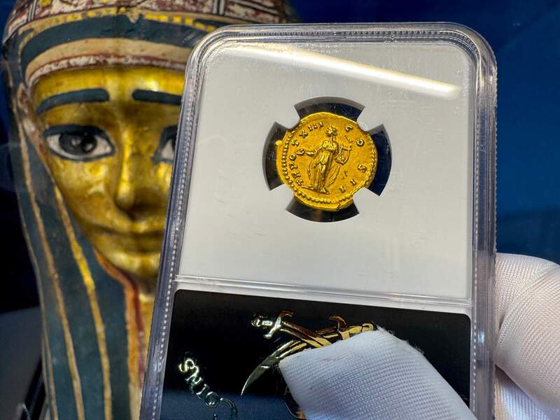 Roman Empire "Marcus as Caesar" NGC XF 5x4 7