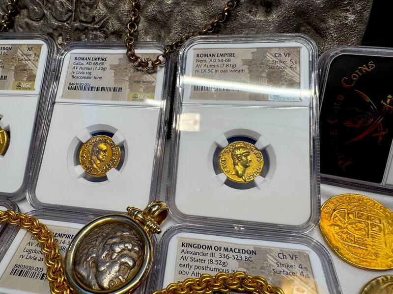 Roman Empire "Nero as Augustus" NGC Ch VF 5x4 47