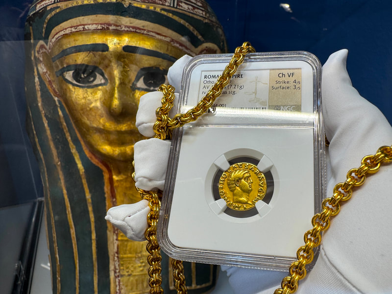 Roman Empire "Otho" 69AD NGC ch VF 4x3 13