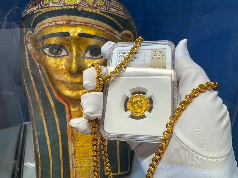 Roman Empire "Otho" 69AD NGC ch VF 4x3 15
