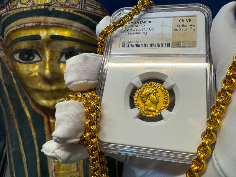 Roman Empire "Otho" 69AD NGC ch VF 4x3 3