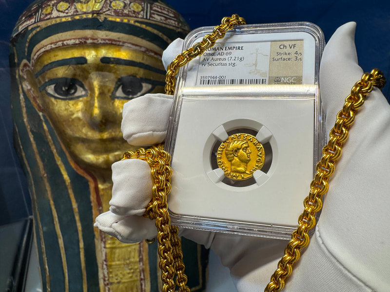 Roman Empire "Otho" 69AD NGC ch VF 4x3 4