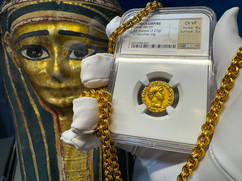 Roman Empire "Otho" 69AD NGC ch VF 4x3 27