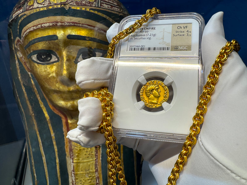 Roman Empire "Otho" 69AD NGC ch VF 4x3 16
