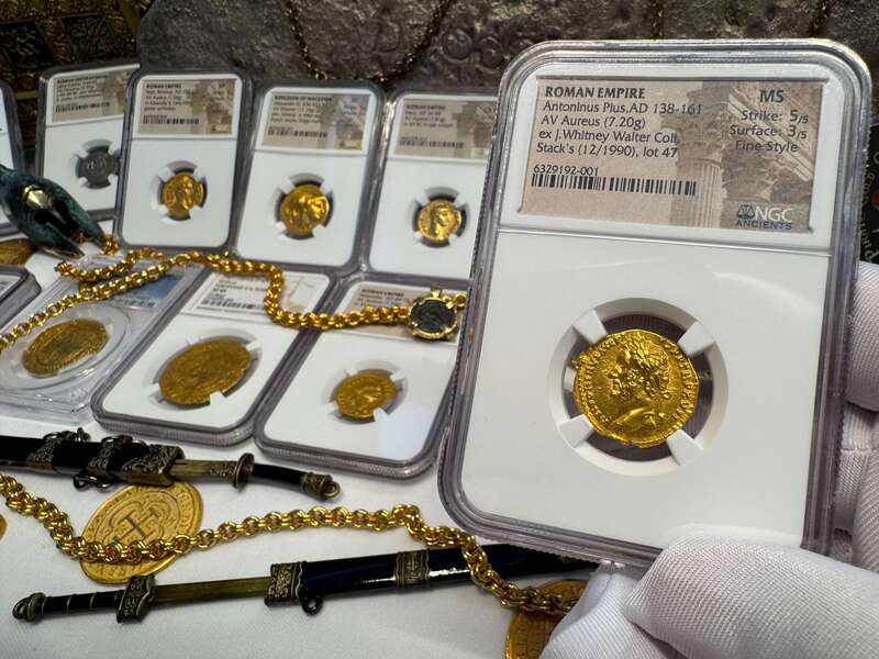 Roman Empire "Pius" NGC MS 5x3 Fine Style 56