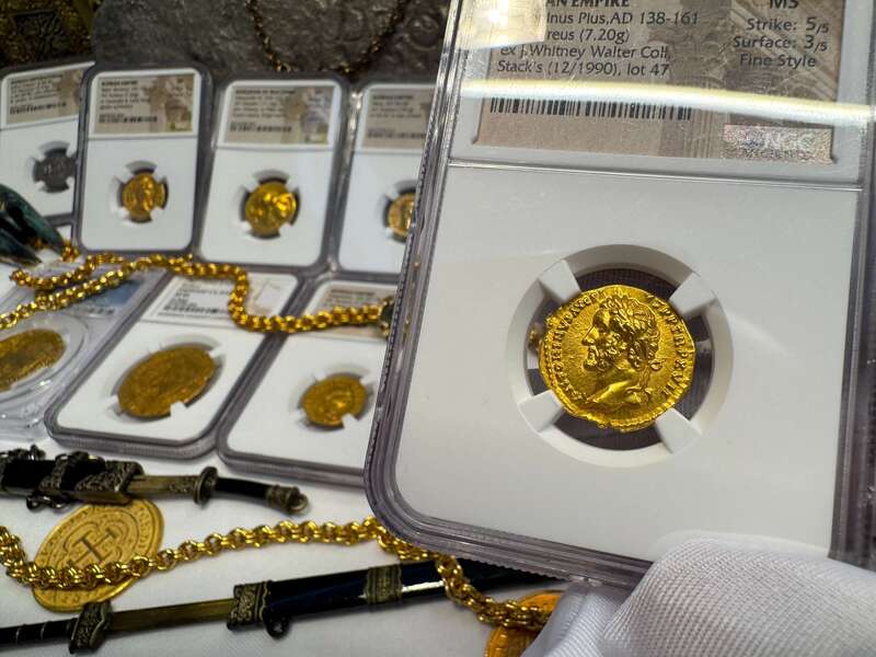 Roman Empire "Pius" NGC MS 5x3 Fine Style 58