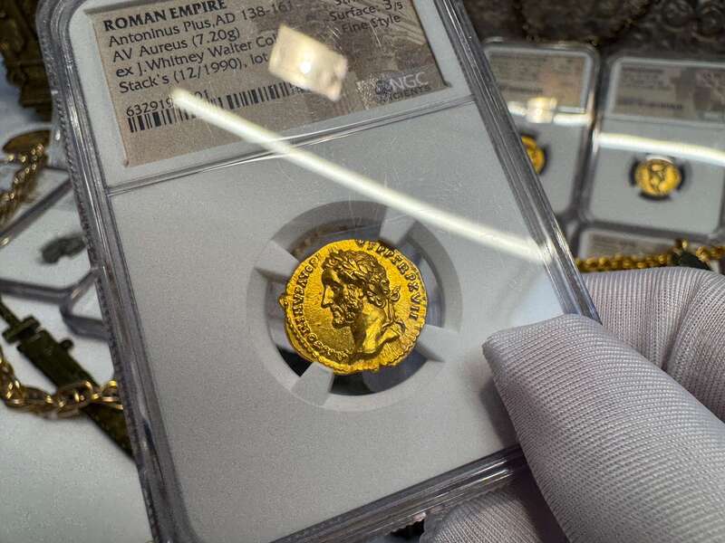 Roman Empire "Pius" NGC MS 5x3 Fine Style 61