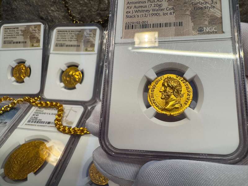 Roman Empire "Pius" NGC MS 5x3 Fine Style 62