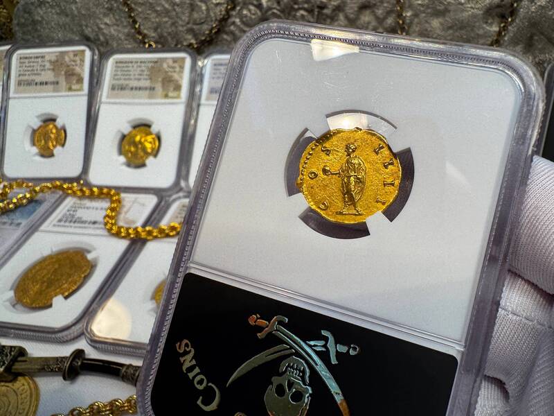 Roman Empire "Pius" NGC MS 5x3 Fine Style 24