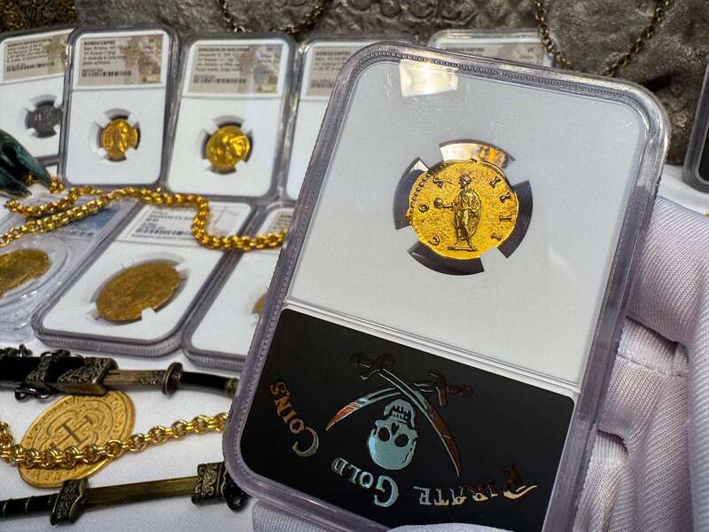 Roman Empire "Pius" NGC MS 5x3 Fine Style 14