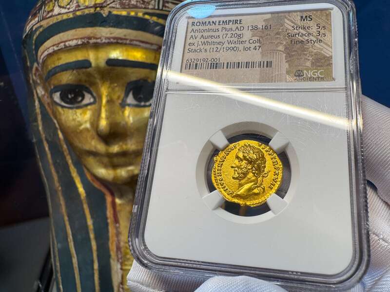 Roman Empire "Pius" NGC MS 5x3 Fine Style 69