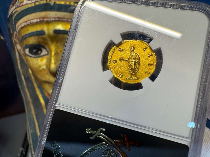 Roman Empire "Pius" NGC MS 5x3 Fine Style 38